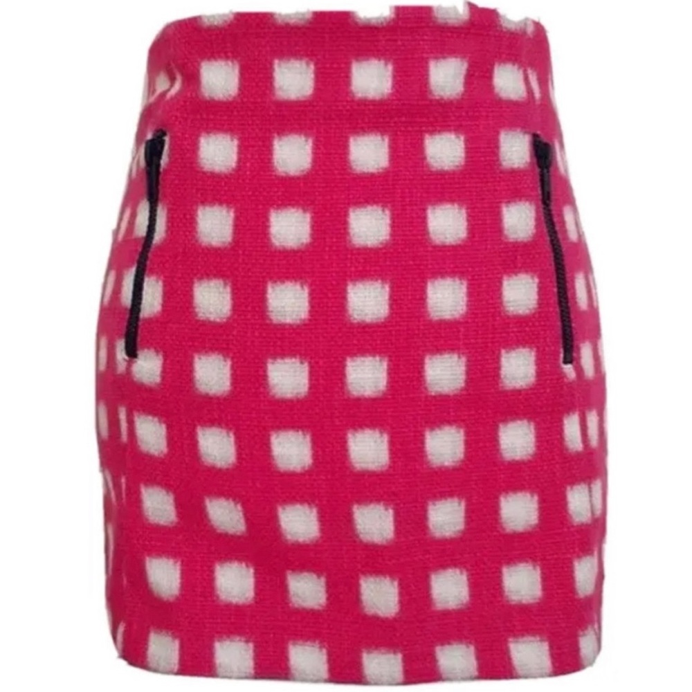 💃💃TOPSHOP Pink and White Checkered Tweed Miniskirt